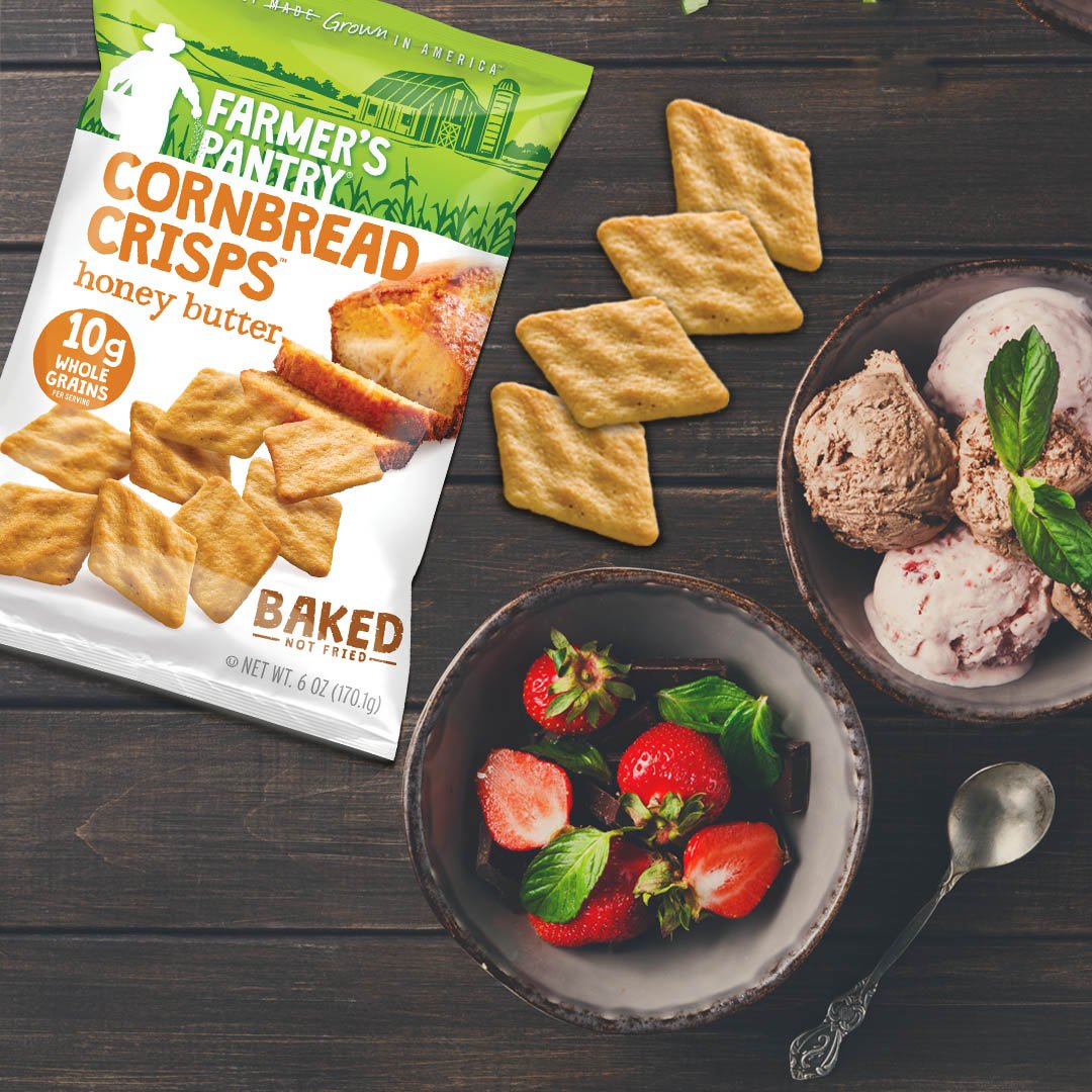 Farmer's Pantry Honey Butter Cornbread Crisps, Original, 6 Ounce (Pack of 2)