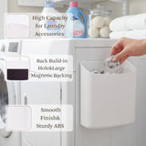 MONJITA Lint Bin for Laundry Room, Magnetic Lint Trash Can for Dryer, Modern Lint Holder, Lint Box for Laundry Room Organization, Wall Mounted Trash
