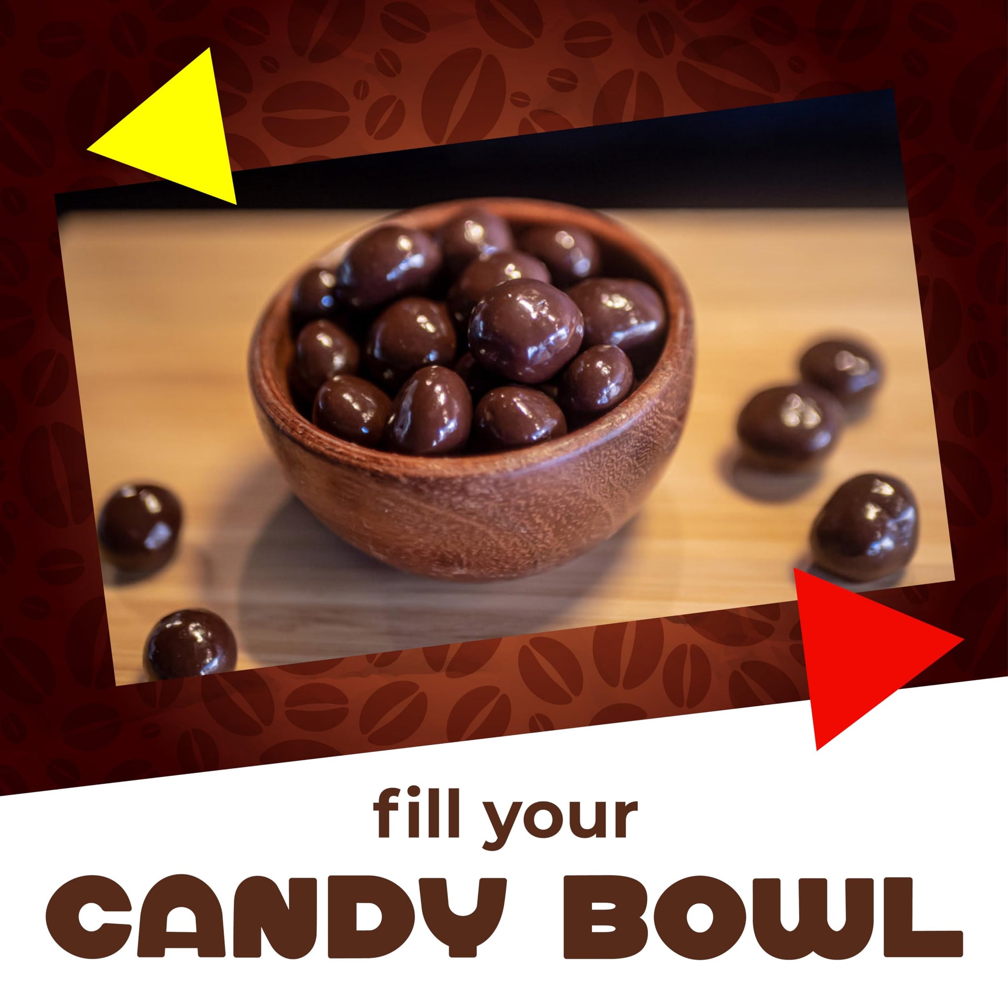 Premium Dark Chocolate Covered Espresso Coffee Beans Candy (1 Pound Bag)