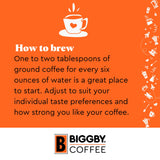 BIGGBY Best Ground Coffee, 100% Farm-Direct, 2lb Bag, Medium Roast