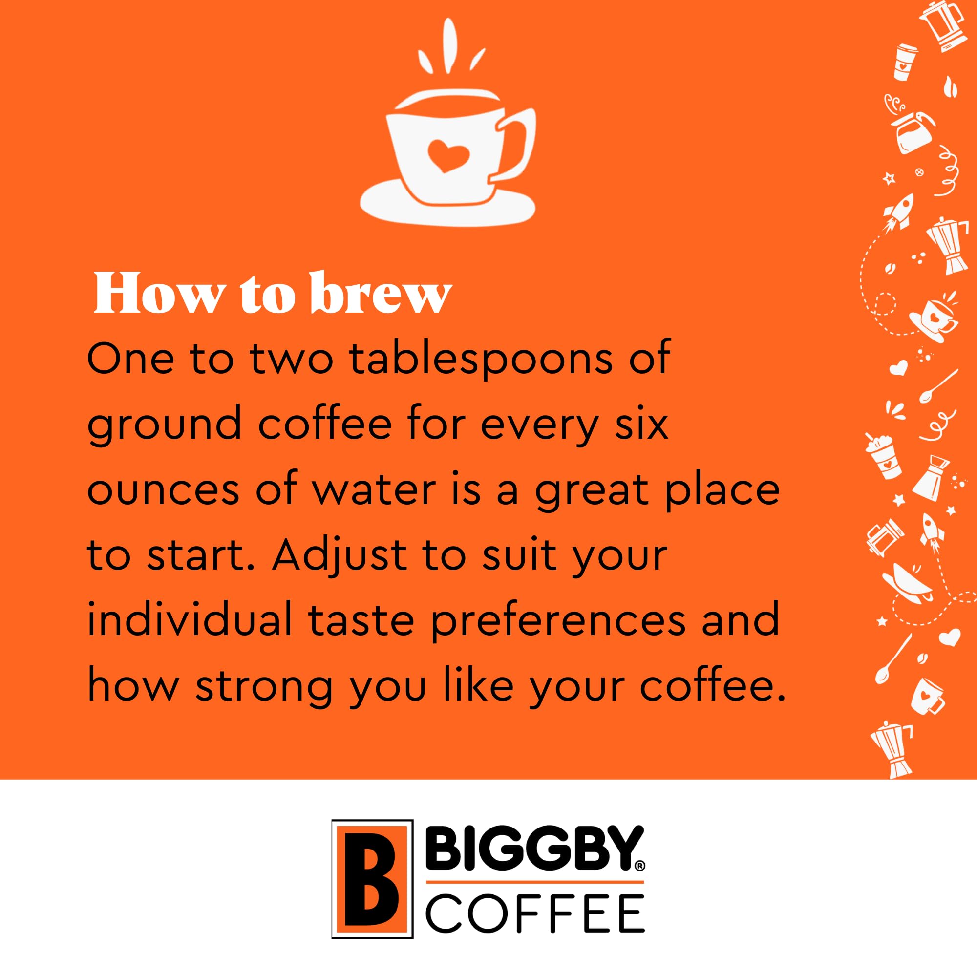BIGGBY Best Ground Coffee, 100% Farm-Direct, 2lb Bag, Medium Roast