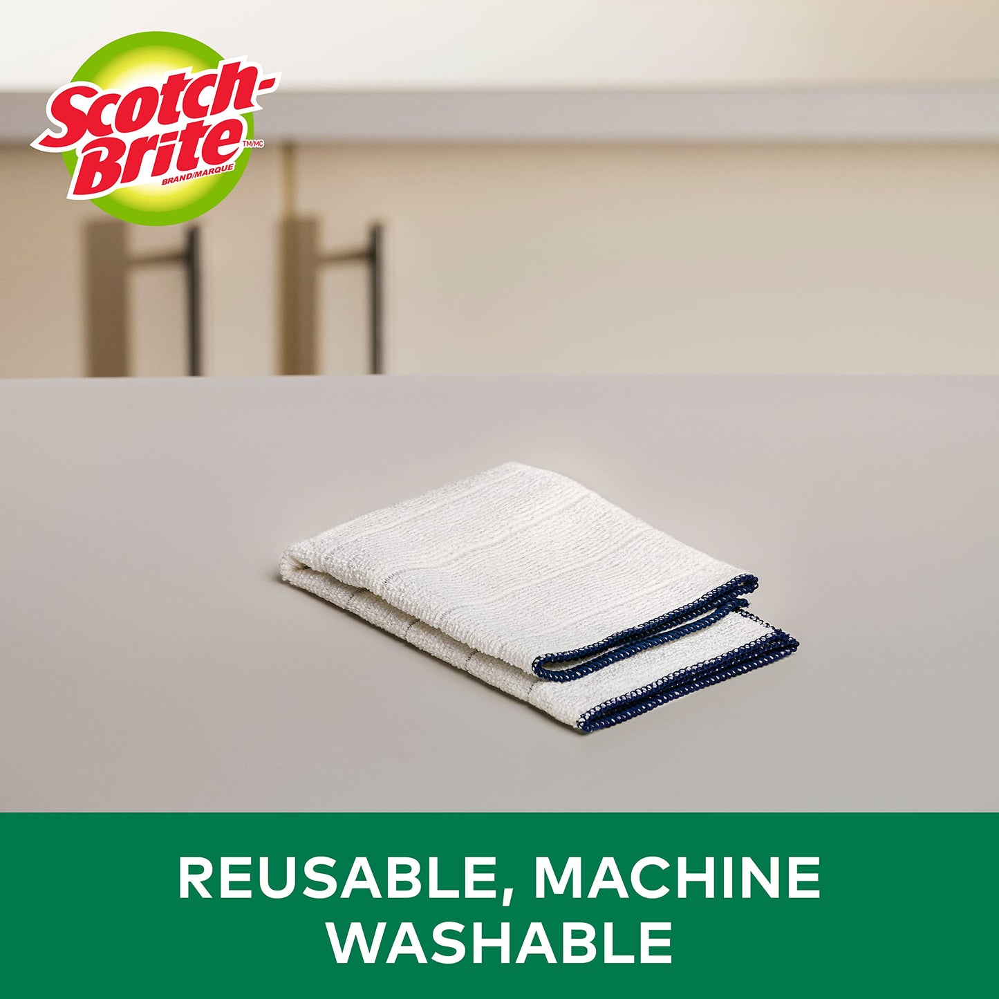 Scotch-Brite Premium Microfiber Kitchen Cloth, 2 Pack