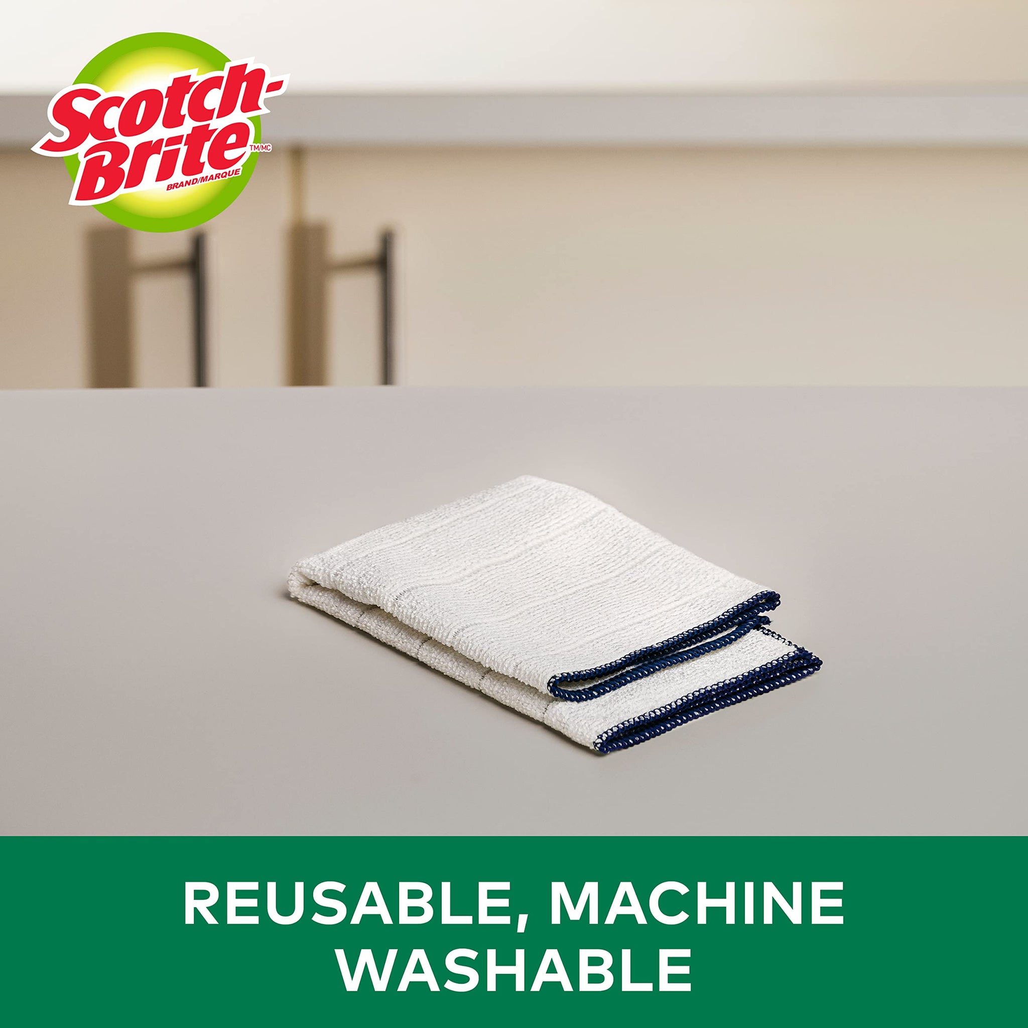 Scotch-Brite Premium Microfiber Kitchen Cloth, 2 Pack