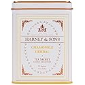Harney & Sons Chamomile Herbal Tea, 20 Sachets in Classic Tin - Premium Egyptian Chamomile, Caffeine-Free, Relaxing Floral Herbal Tea