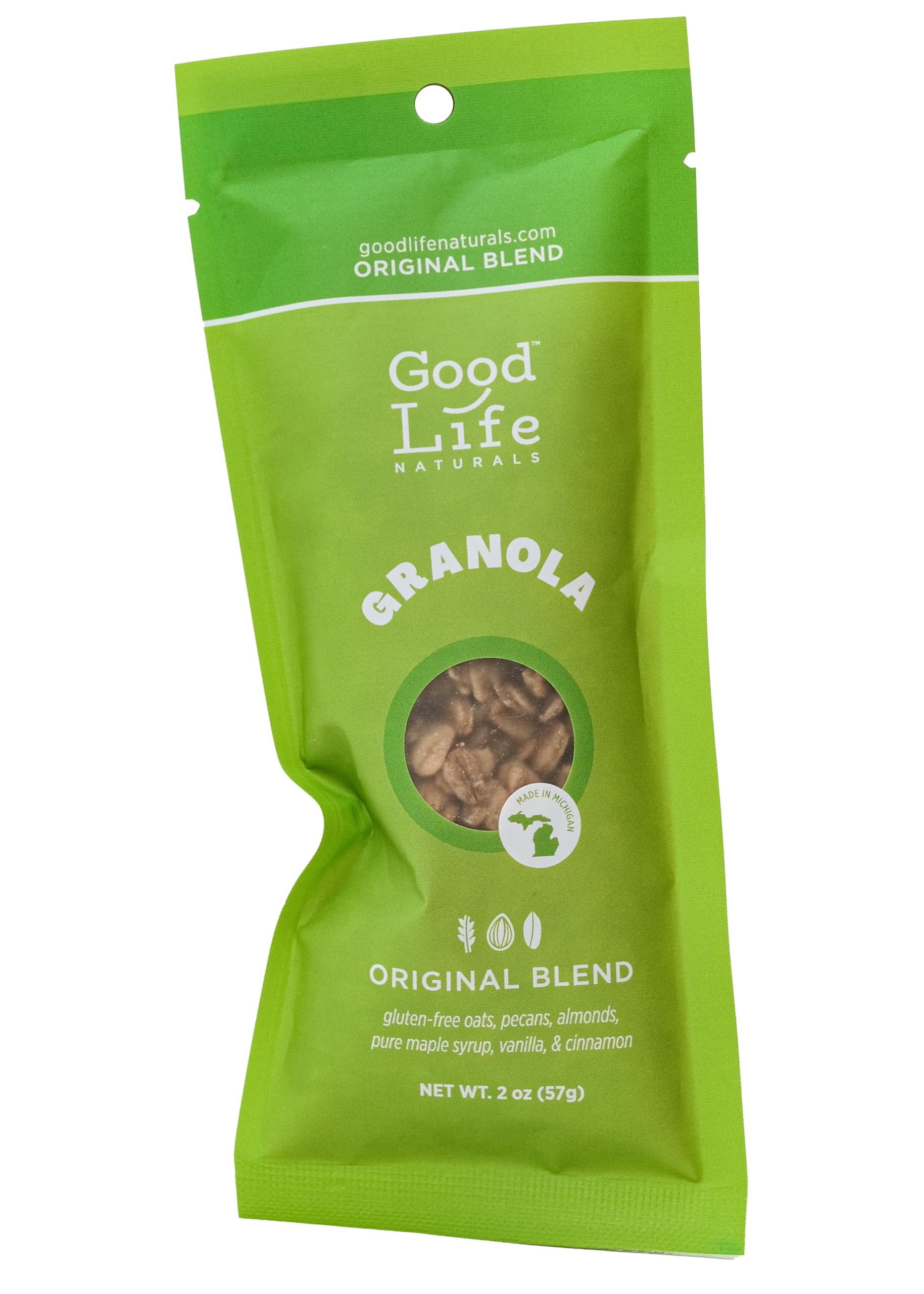 Good Life Natural’s Granola Cereal - 2oz Snack Packs | Individual Packs | Natural Ingredients | Almonds, Vanilla, & Cinnamon | No Artificial Flavoring