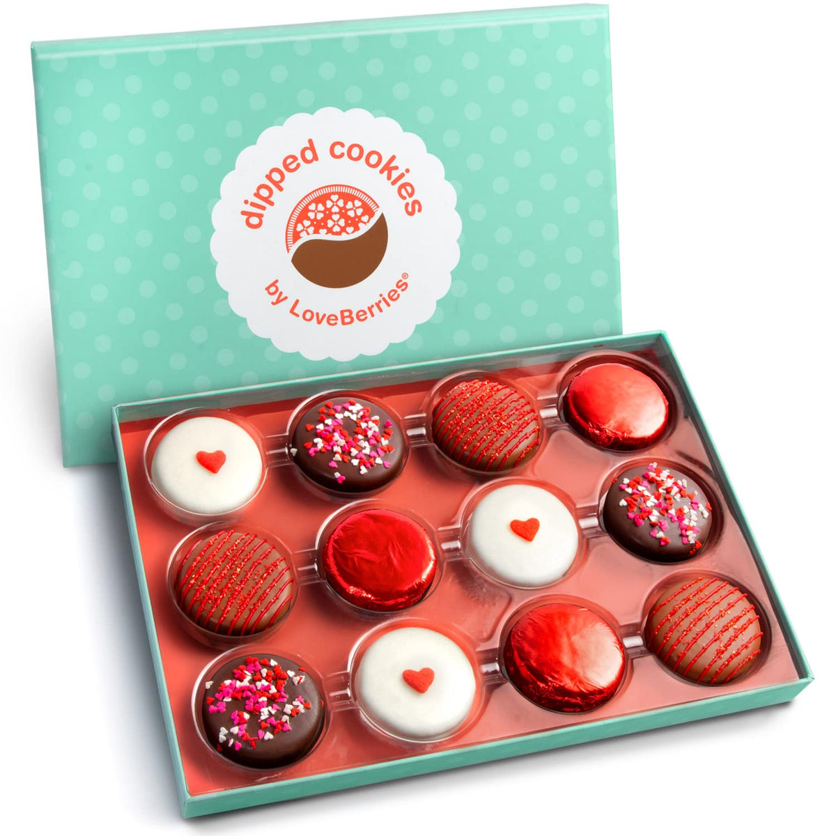Sweet Love Chocolate Covered Oreos Cookies Gift Box for Birthday, Thank You, Family, Friends