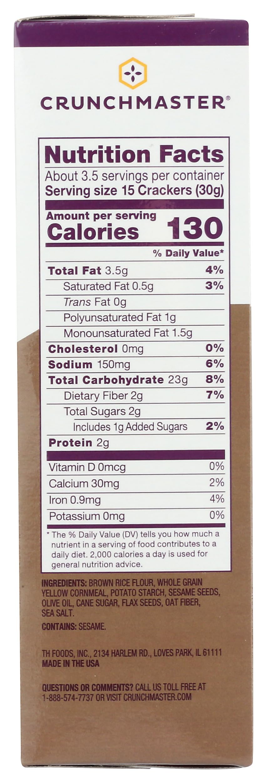 Crunchmaster Sea Salt Multi-Grain Crackers, 3.54 OZ