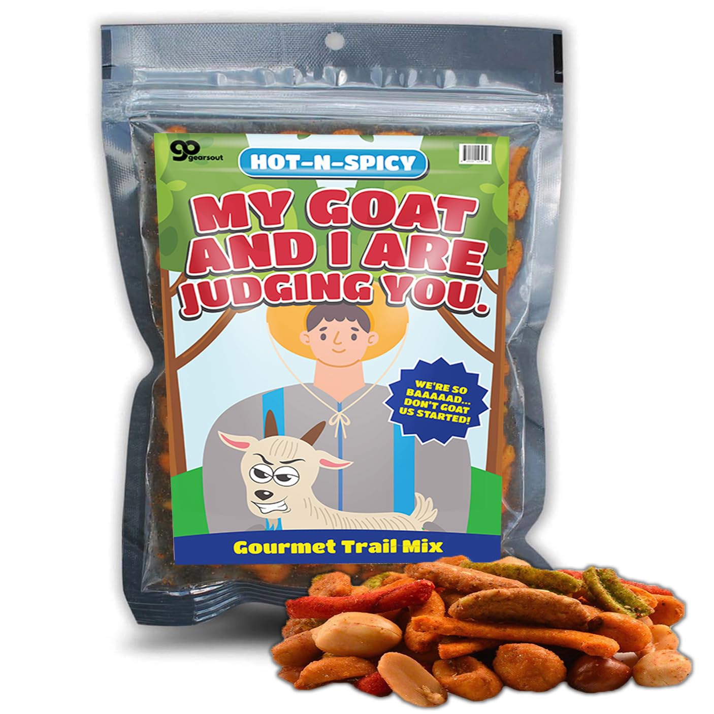 Goat and I Judge You Trail Mix - Premium Nutty, Fruity Snacks - Gourmet Blend for Energy and Delight - Customer Favorite Snacking Experience