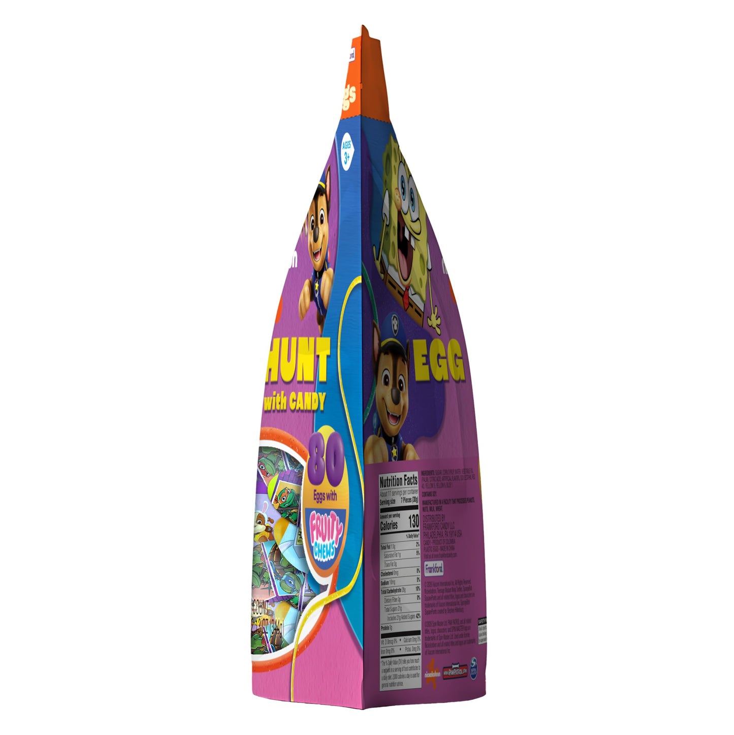 Frankford Nickelodeon Pre-filled SpongeBob SquarePants, Teenage Mutant Ninja Turtles, and Paw Patrol Bulk Plastic Egg Easter Basket Stuffers
