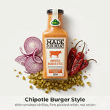 Kuhne Chipotle Burger Sauce, Spicy-Tangy Chipotle Mayo, Fry Sauce for Burgers, Sandwiches and Fries, 7.94 oz Bottle