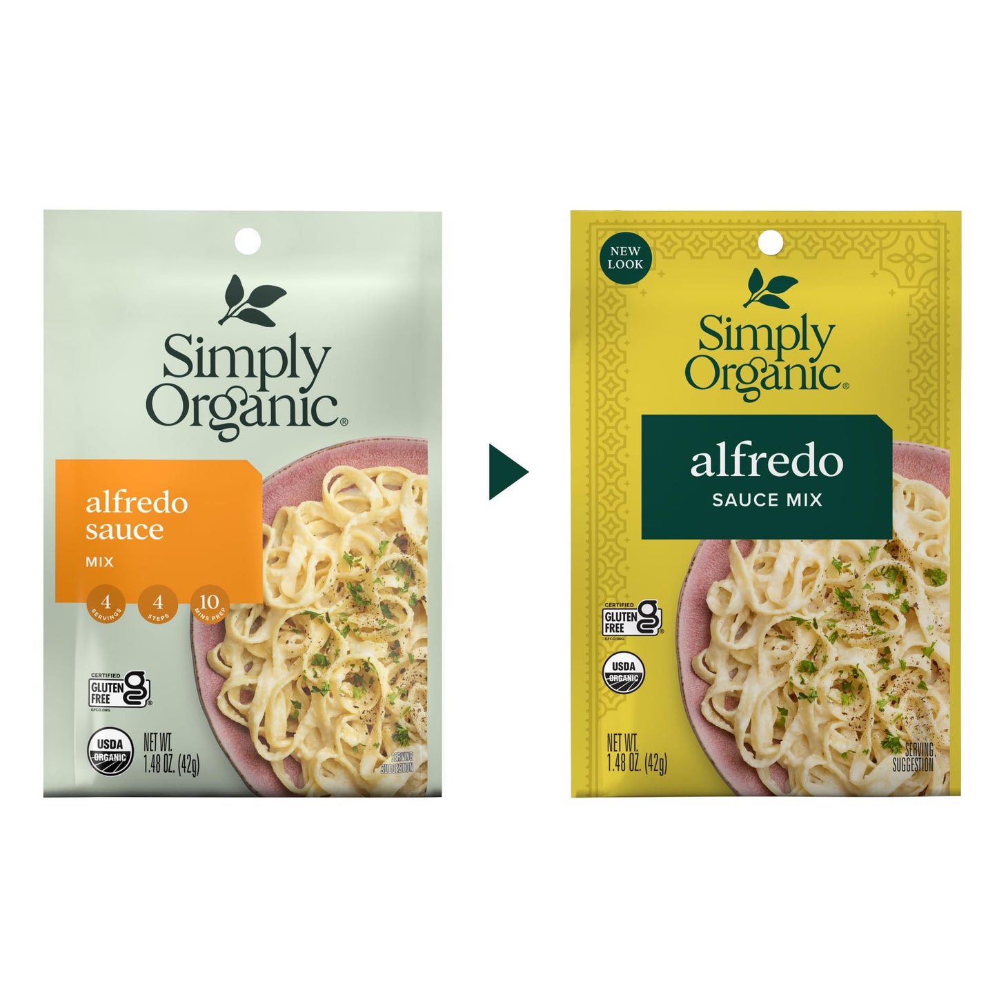 Simply Organic Alfredo Sauce Mix, Certified Organic, Kosher, Mixes Italian | 1.48 Ounce (Pack of 1)
