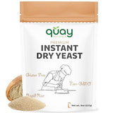 Quay Naturals Instant Dry Yeast 8 oz | Fast-Acting, No Proofing Needed | Ideal for Bread, Pizza, Bagels & Pastries | Gluten-Free, Non-GMO, Vegan