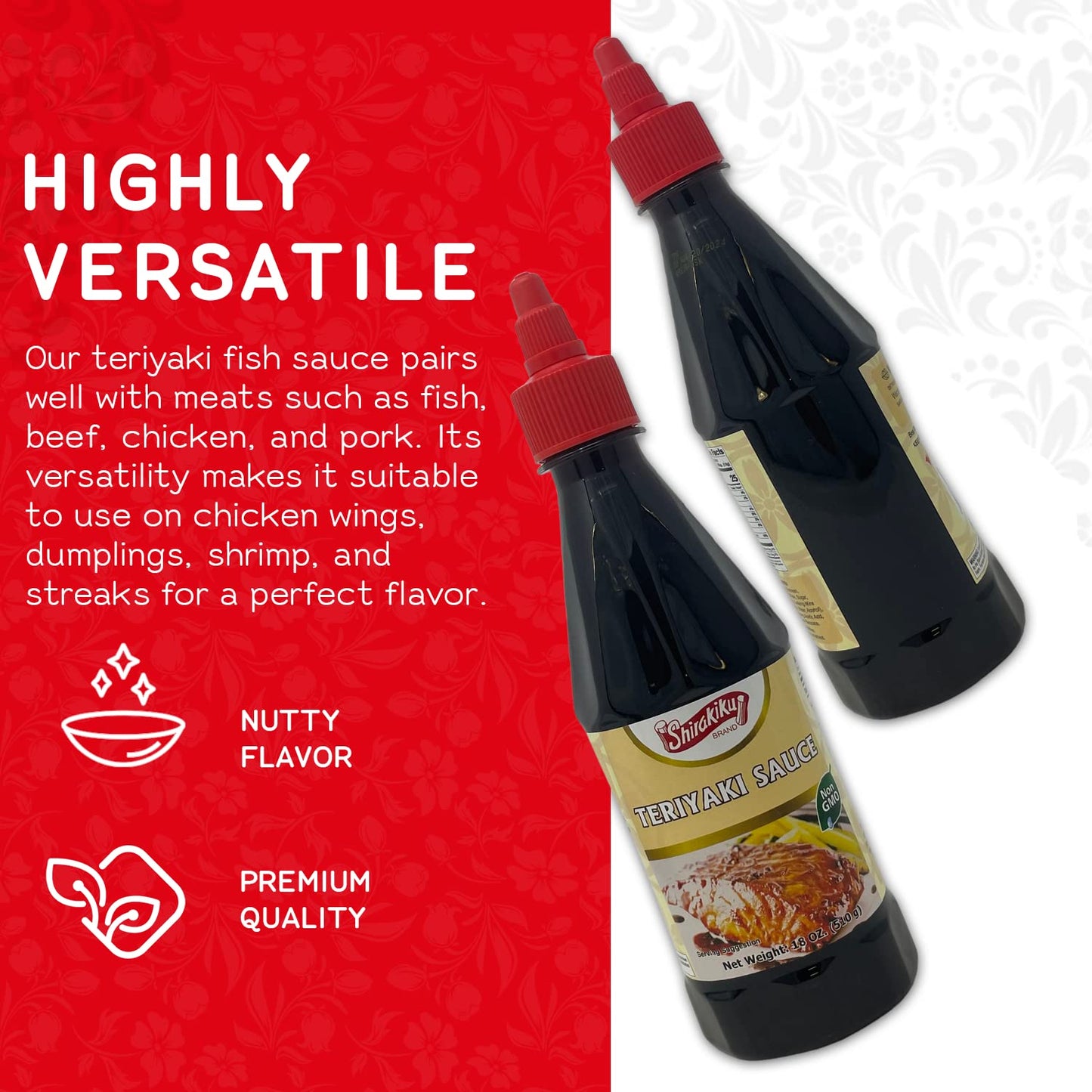 Shirakiku Asian Sauces 18oz (Teriyaki Sauce)