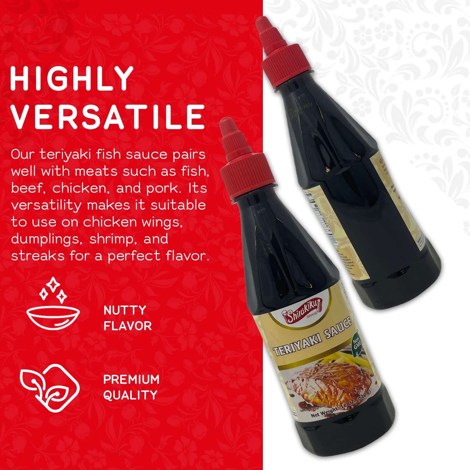 Shirakiku Asian Sauces 18oz (Teriyaki Sauce)
