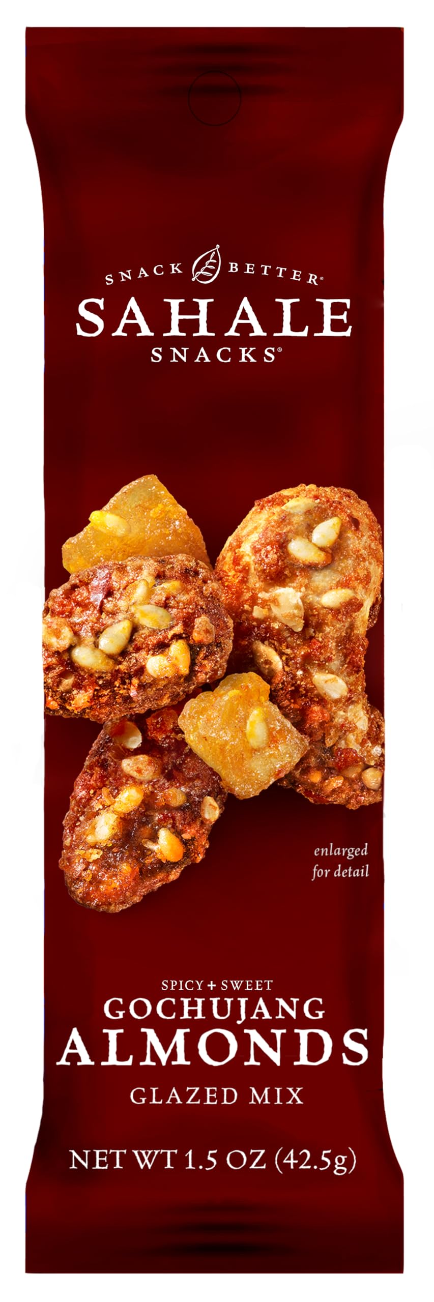 Sahale Snacks Gochujang Almonds Glazed Mix, 1.5 oz Bags (18 Packs) - Dry-Roasted Deluxe Mixed Nuts Inspired By Traditional Korean BBQ - Non-GMO