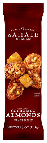 Sahale Snacks Gochujang Almonds Glazed Mix, 1.5 oz Bags (18 Packs) - Dry-Roasted Deluxe Mixed Nuts Inspired By Traditional Korean BBQ - Non-GMO