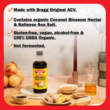 Bragg Organic Coconut Liquid Aminos Seasoning - 128 fl oz - Soy-Free Teriyaki Sauce Alternative - Gluten-Free, Vegan, Plant-Based Seasoning