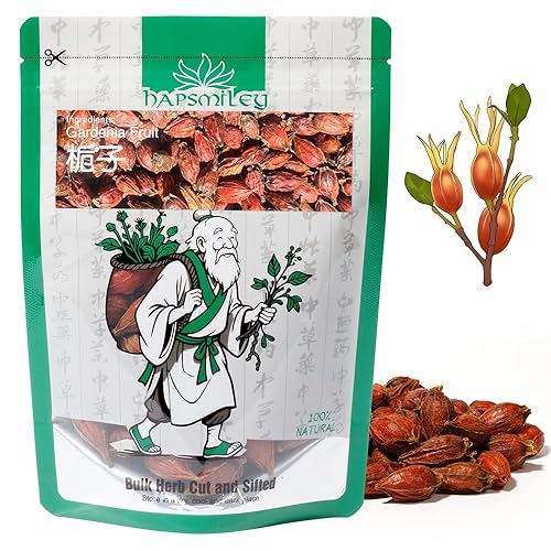 Hapsmiley Gardenia Fruit (Gardenia Fruit/Gardeniae Fructus/Zhi Zi Guo/???) Dried Bulk Herbs - 3.5 oz (100g)