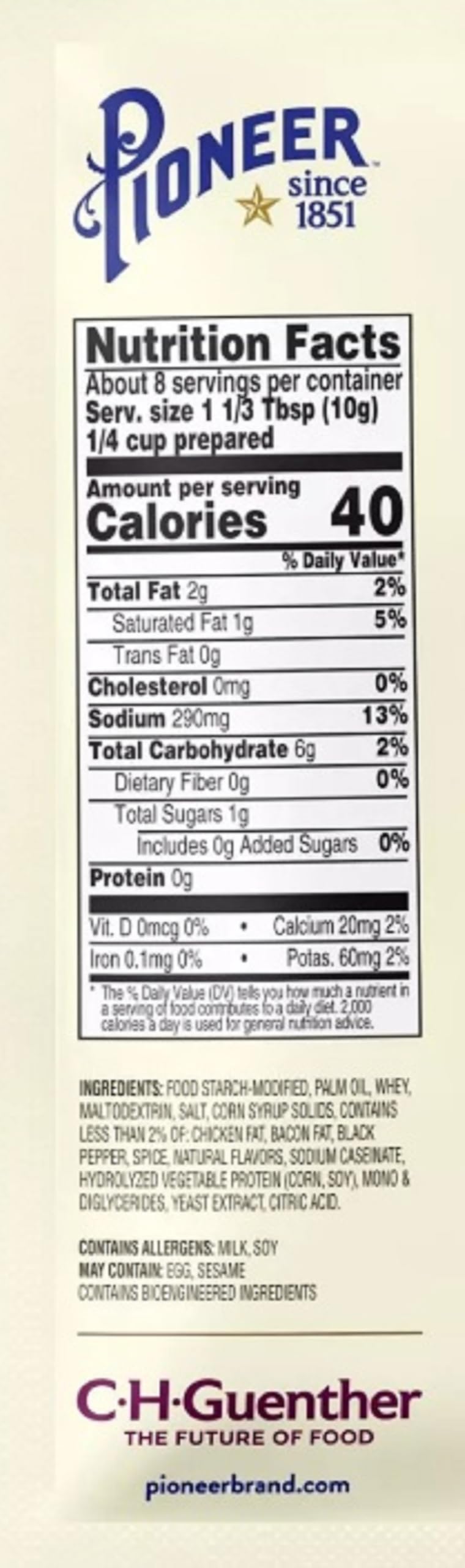Pioneer Gluten Free Gravy & Seasoning Mixes - 2 packages (Country 2.75oz)