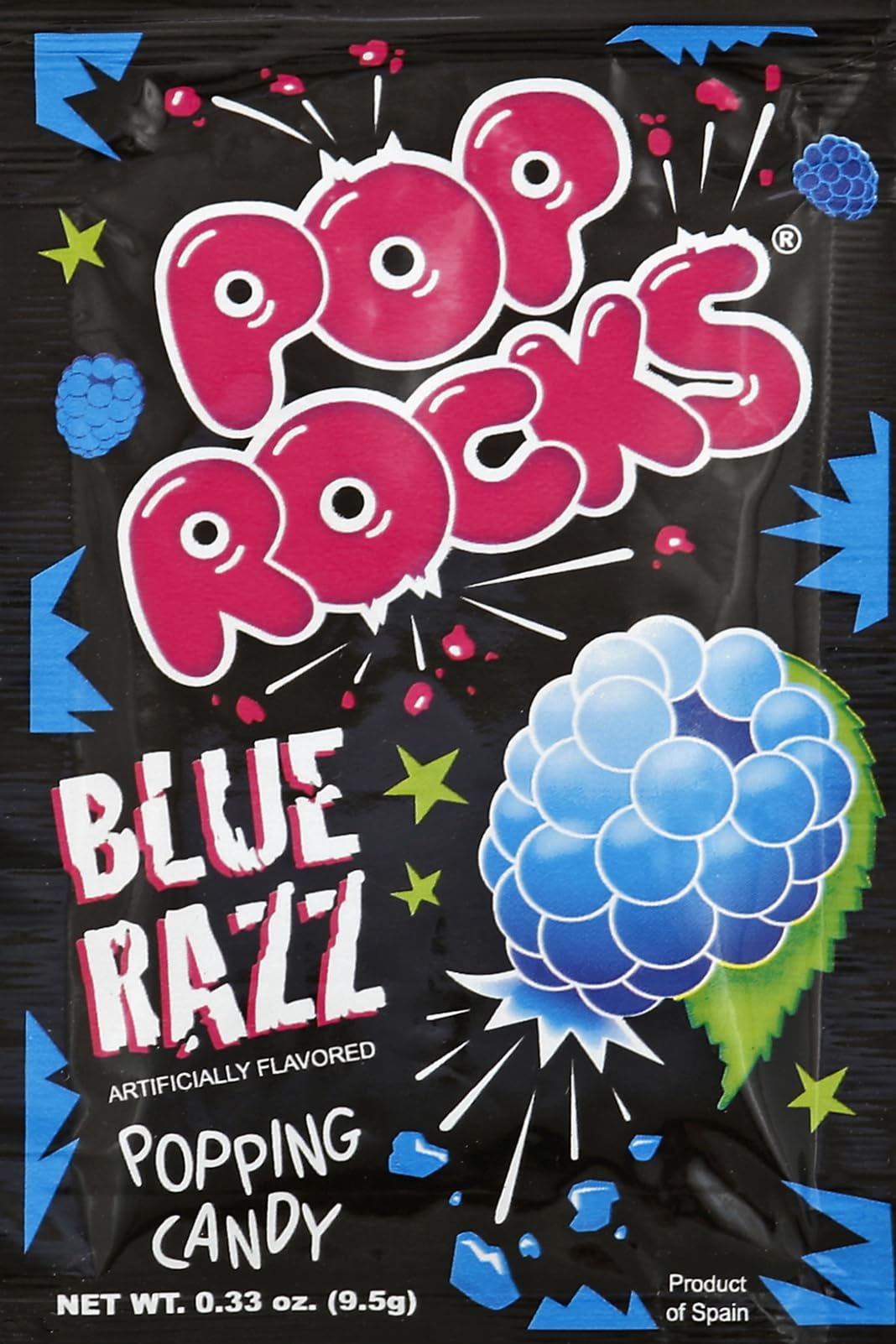 Pop Rocks popping Candy Blue Razz flavour 9.5g