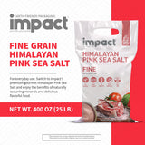 Impact - Fine Himalayan Pink Sea Salt - Mineral Salt - 25 lb Bag