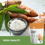 Kate Naturals Tapioca Starch Flour for Baking, Cooking & Boba Pearls (12oz, Organic, Non-GMO, Gluten Free)