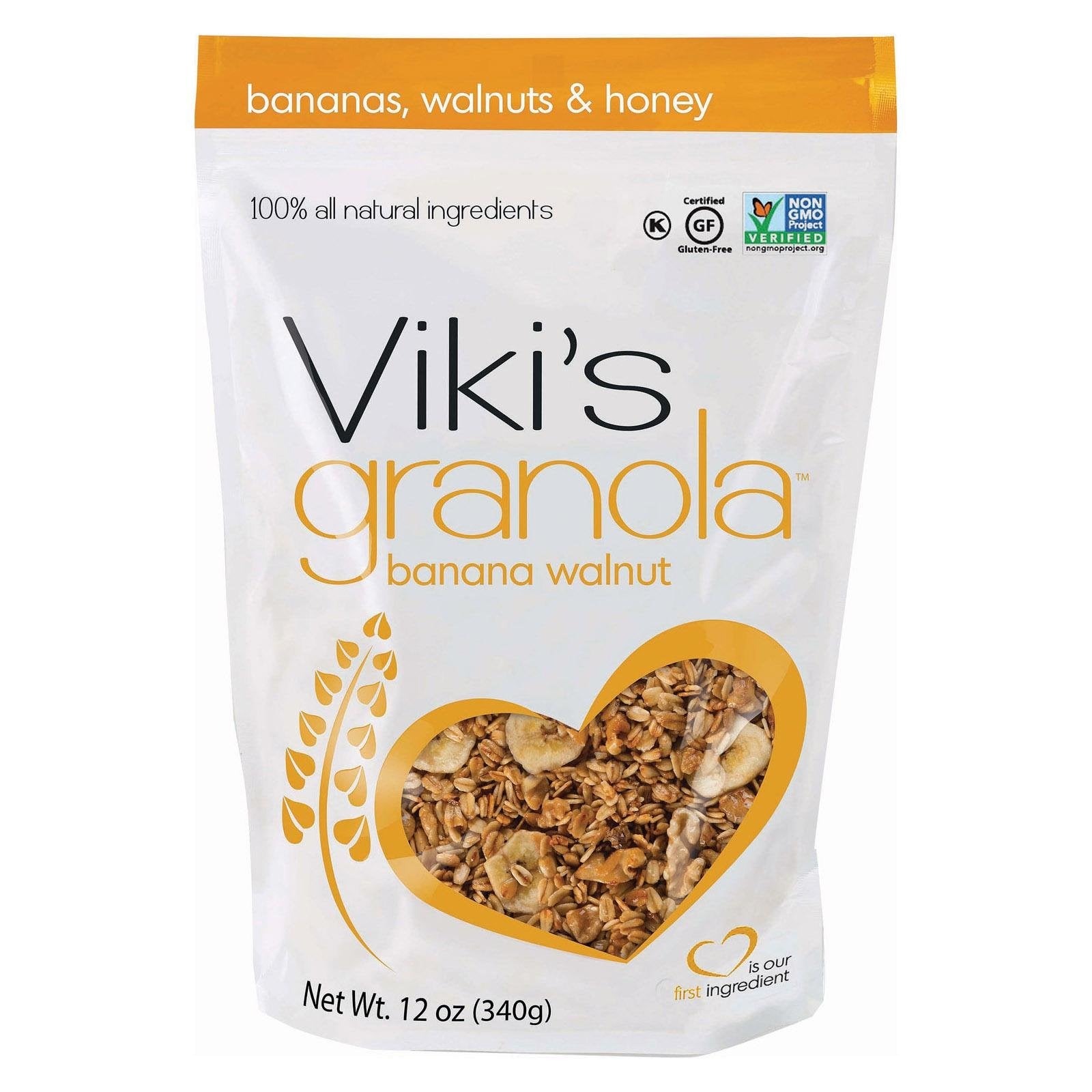 Vikis Granola Granola Bnnna Walnut 12 Oz (Pack Of 6)