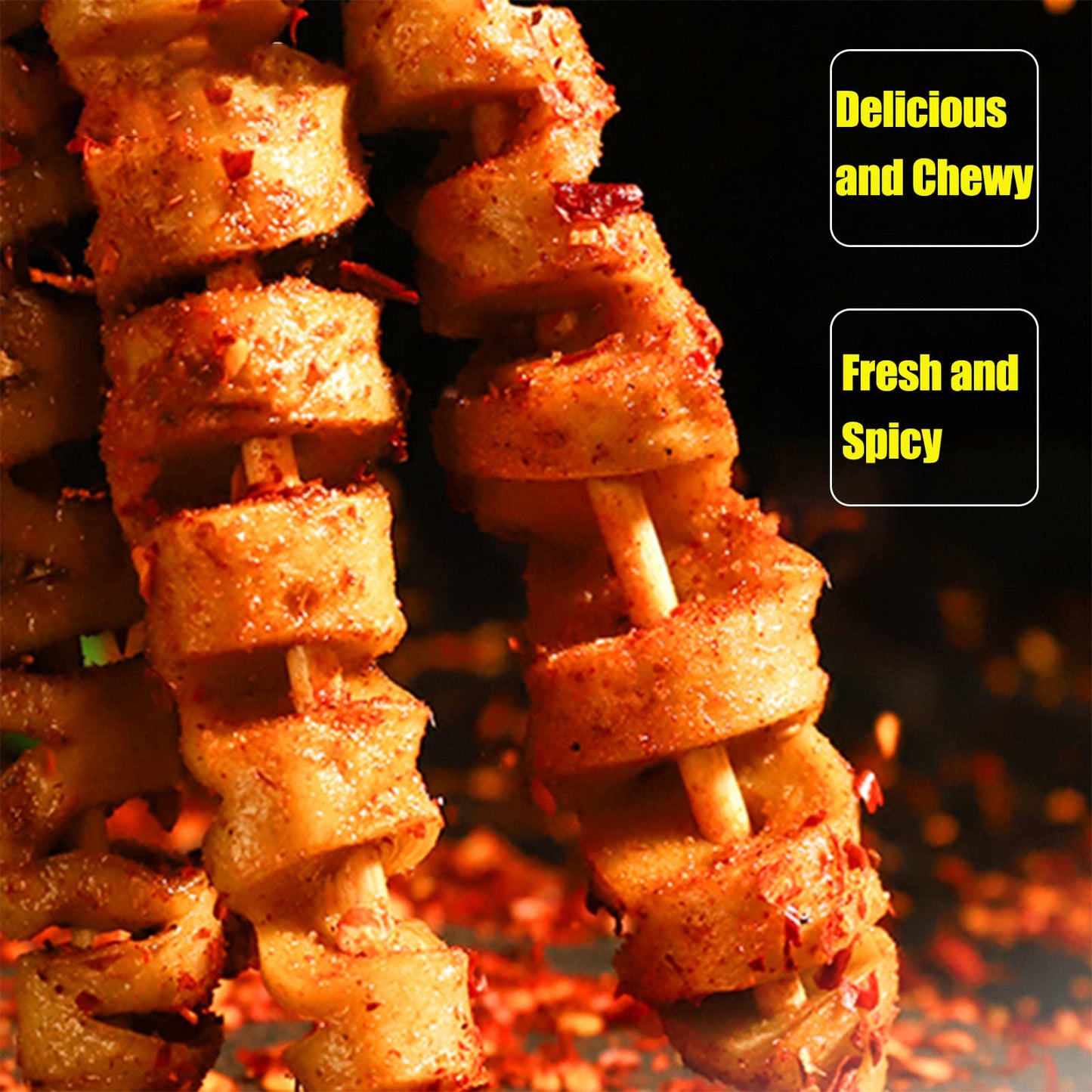 Spicy Strips Latiao, Spicy Gluten, Spicy Casual Snacks, Individually Packed, Delicious Handmade Instant Spicy Strips 10.6 oz