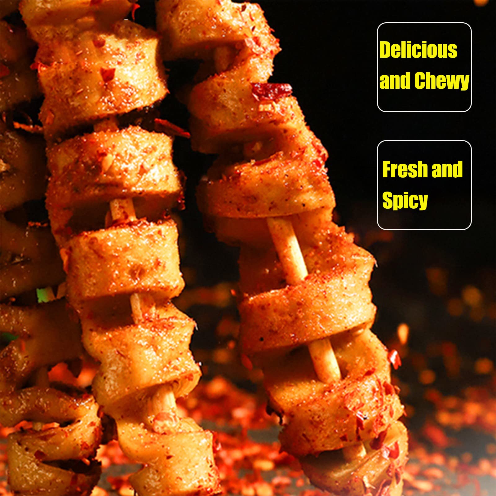 Spicy Strips Latiao, Spicy Gluten, Spicy Casual Snacks, Individually Packed, Delicious Handmade Instant Spicy Strips 10.6 oz