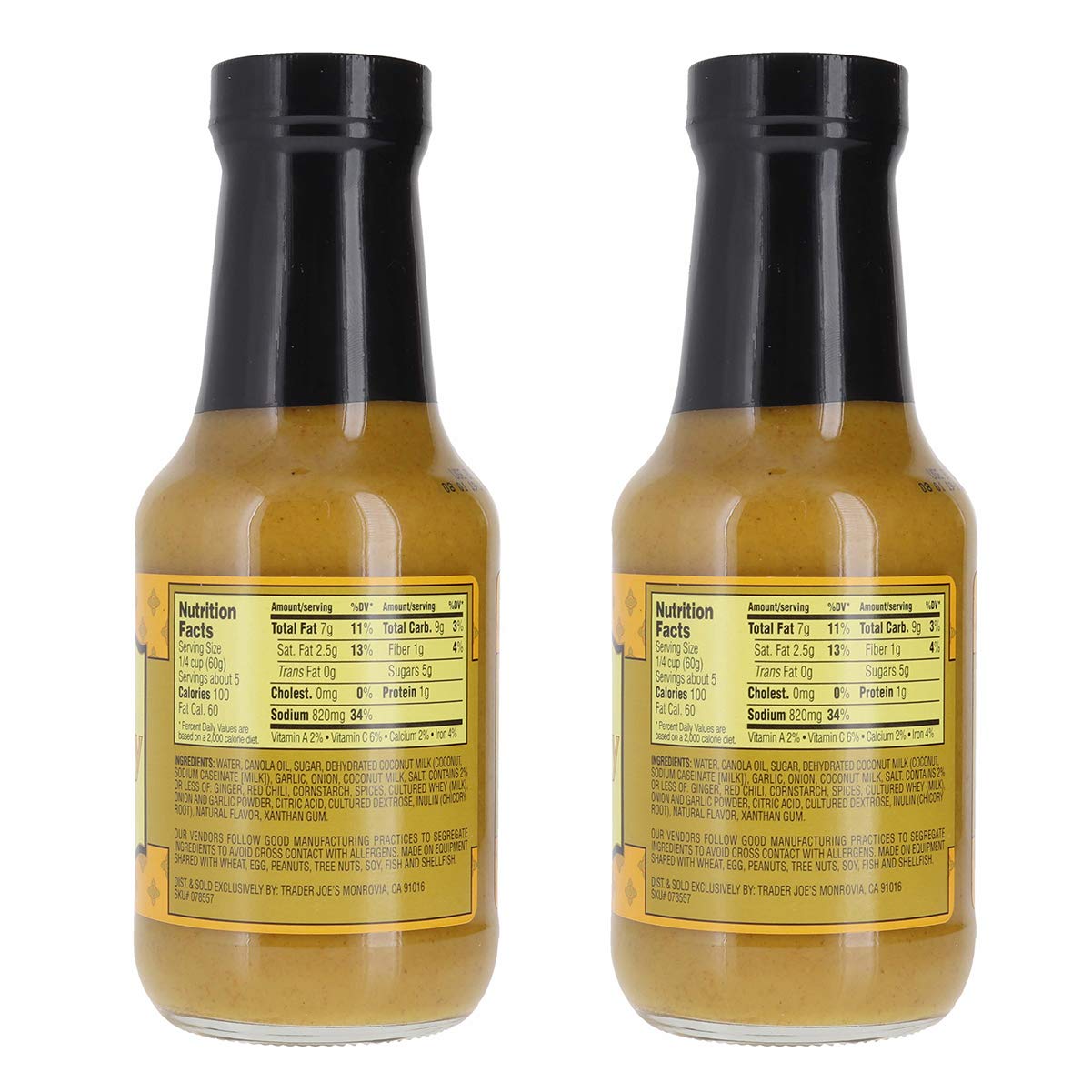 Trader Joe's Thai Yellow Curry Sauce Bundle (2 Pack)