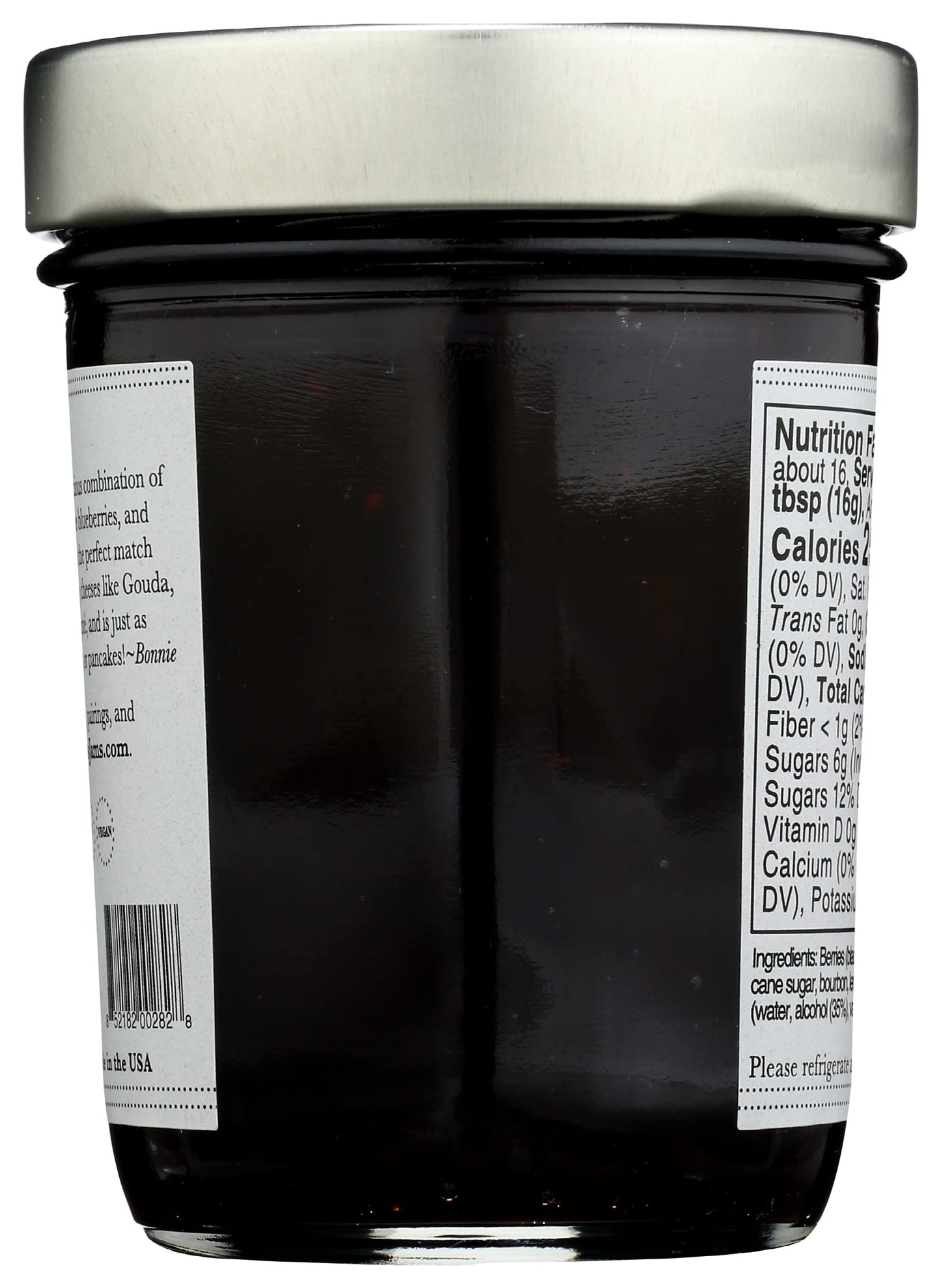 Bonnies Jams Bourbon Berry Jam, 9 OZ
