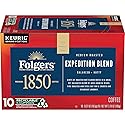 Folgers 1850 Pioneer Blend Medium Roast Coffee K Cup Pack, 54 ct 0.37 Oz Net Wt 20 Oz,, ()