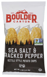 Boulder Canyon Cracked Pepper Potato Chips Gluten Free (12x5 Oz)