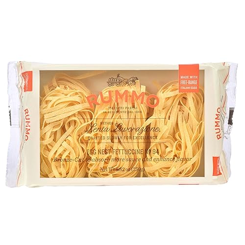 Rummo Fettuccine Pasta N.94 - Fettuccine Pasta Noodles, Dry Pasta, Curly Noodles, Egg Noodles, Italian Pasta - 8.82 Ounce (Pack of 1)