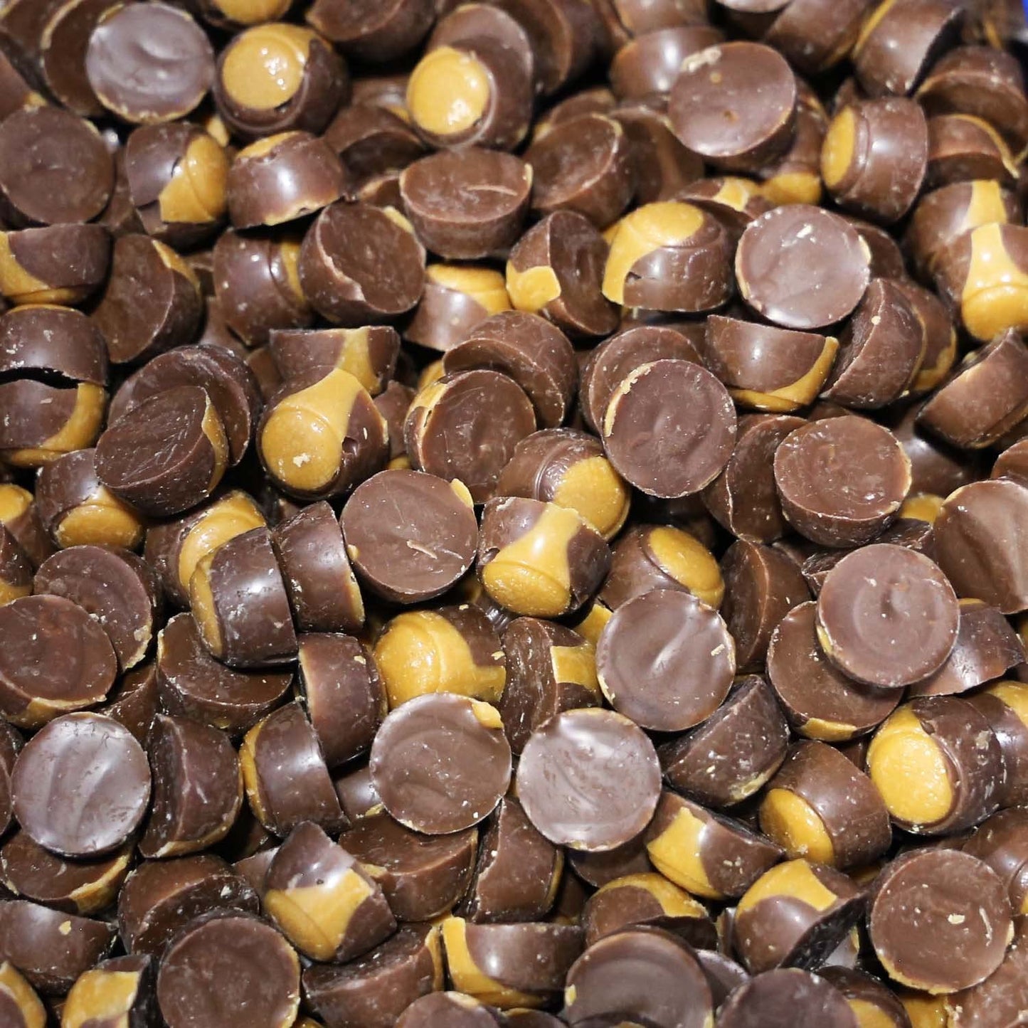 Mini Milk Chocolate Peanut Butter Buckeyes - 3 LB Bulk Bag