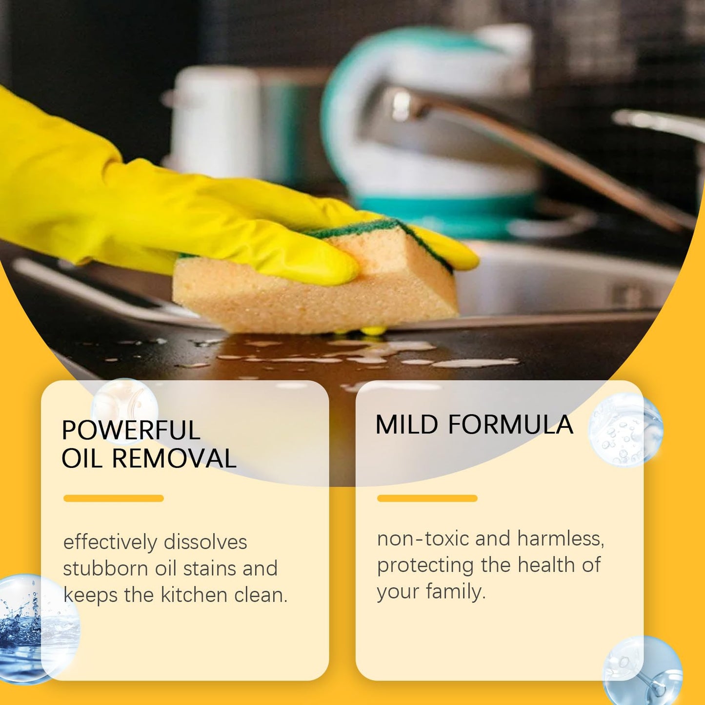 Chowye Heavy Duty Degreaser Cleaner Spray, Powerful Clean Up Kitchen Oil Stains Spray, Kitchen Heavy Oil Cleaning Agent, All Purpose Household