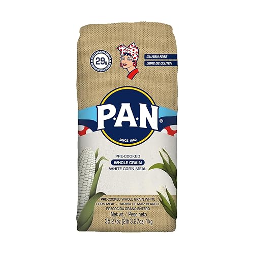 P.A.N. Whole Grain White Corn Meal - Pre-cooked Gluten Free and Kosher Flour (2lb 3.27oz) (Pack of 1)