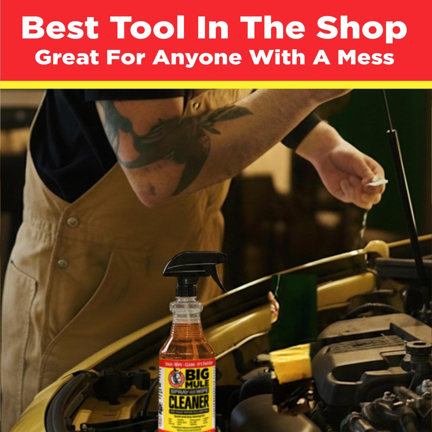 Mule Head XL Heavy-Duty Cleaning Spray - Industrial-Strength All-Purpose Cleaner for Grease, Oil, Ink & Paint - Garage, Car Interiors, Indoor