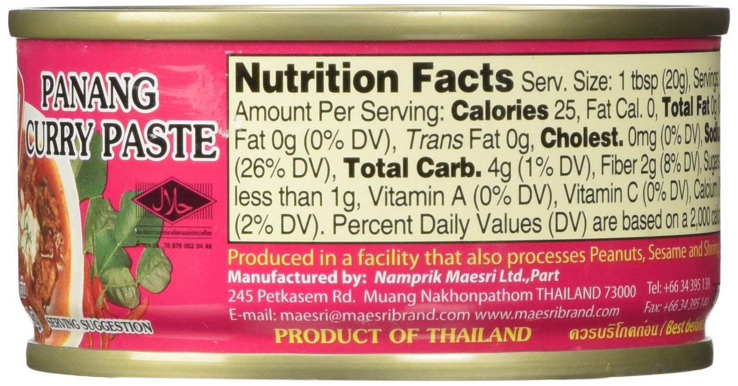 Maesri Thai panang curry - 4 oz x 2 cans, Set of 2