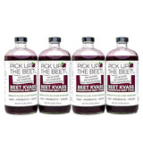 Pick Up The Beet Organic Beet Juice Kvass with Live Probiotics, Vegan - Natural Nitric Oxide Boost, Fermented Beet Tonic, Sugar Cravings Support, 32
