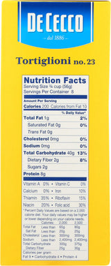 De Cecco Pasta Tortiglione Pasta, 16 OZ