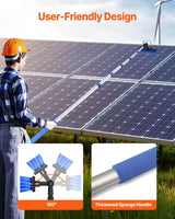 VEVOR Water Fed Pole Kit, 36FT Solar Panel Cleaning Pole with Extendable Handle, 180° Rotatable Brush Head & 65.6FT Hose, Household & Outdoor Window