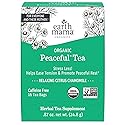 Earth Mama Organic Peaceful™ Tea | Stress Less! Calming, Relaxing Herbal Blend Safe for Pregnancy & Beyond, 16 Teabags Per Box