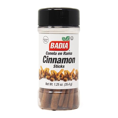 Badia Cinnamon Sticks, 1.25 oz - Sweet and Warm Aromatic Whole Cinnamon Spice - Natural, Gluten Free, Kosher, and No MSG