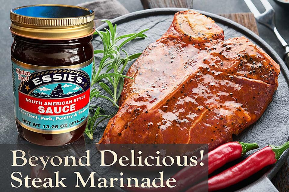 Essie's South American Style Sauce (Original) Bold and Tangy - Gluten Free Marinade for Steak, Pork, Seafood & More - Family Recipe Since 1968 from