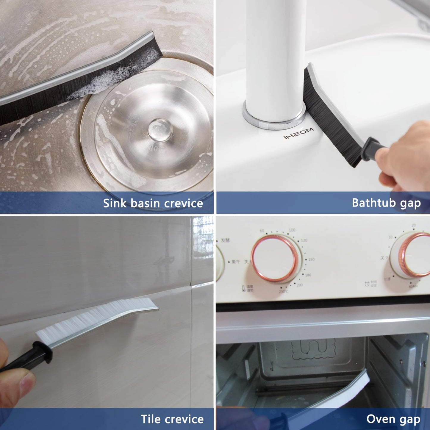 13Pcs Crevice Cleaning Brush Set, Cleaning Brush Tools, Hard Bristle Gap Household Cleaning Products Suitable for Toilets, Kitchens, bathrooms, Cups