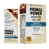 Primal Power Beef Liver Bar 1100mg - New Zealand Grass-Fed, 211% DV B12, 10g Protein Collagen - Zero Added Sugar, No Seed Oils, Gluten Free