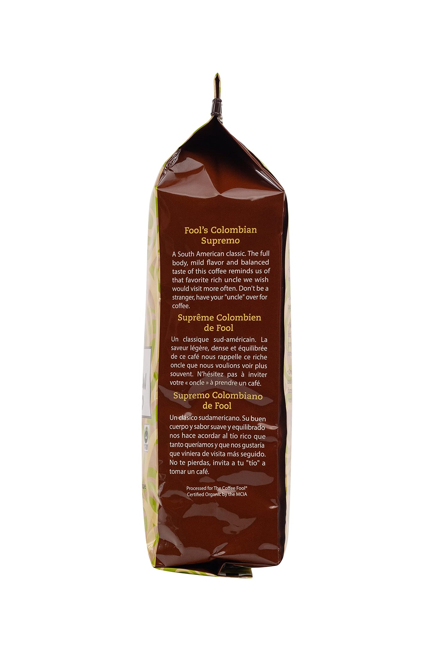 Coffee Fool's Organic Fair Trade Colombian Supremo (Drip Grind)