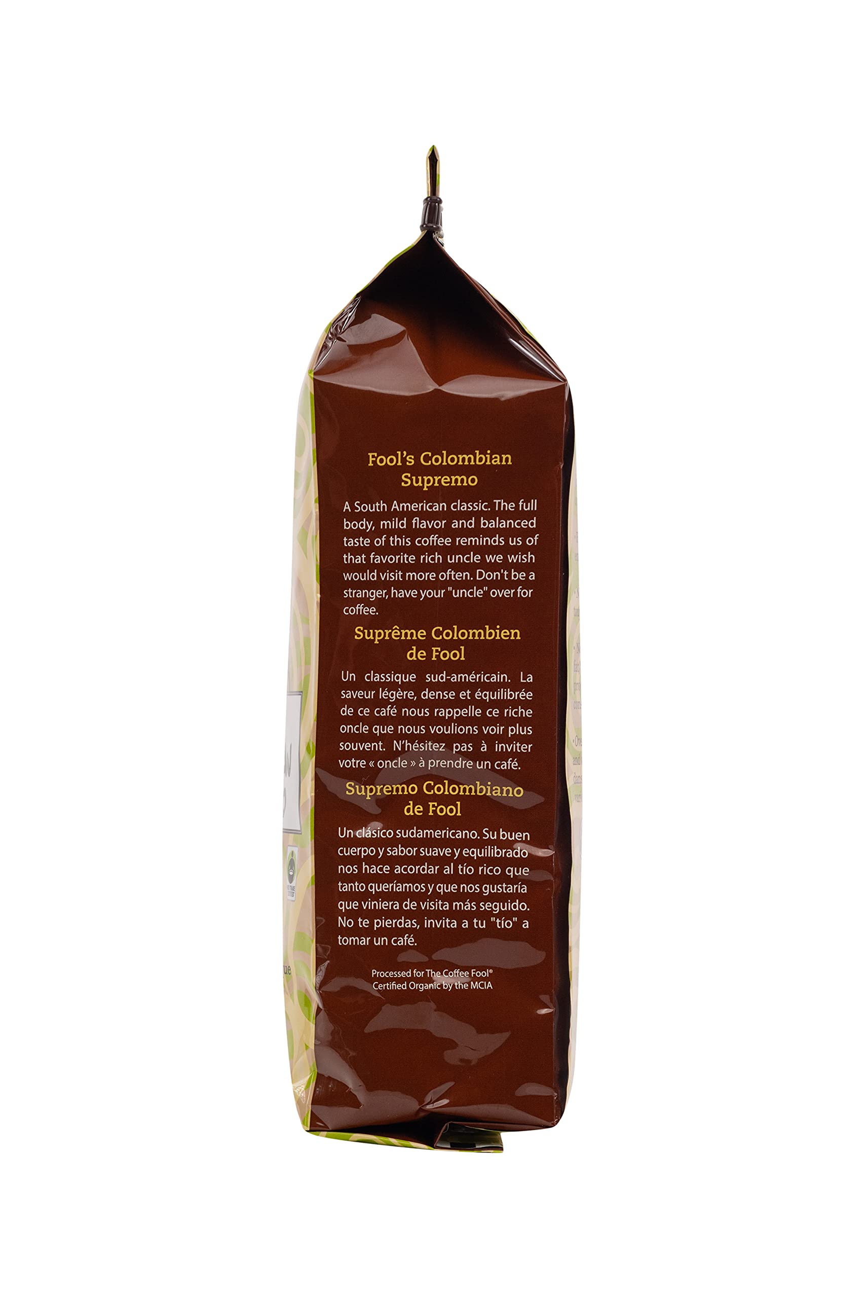 Coffee Fool's Organic Fair Trade Colombian Supremo (Drip Grind)