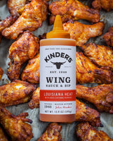 Kinder's Wing Sauce Variety Pack, Louisiana Heat and Buffalo Sauce with Ranch Dip Mix, Premium Quality Since 1946